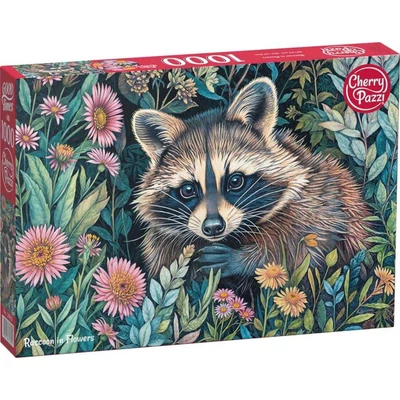 CherryPazzi 30851 - Raccoon in Flowers - 1000 db-os puzzle
