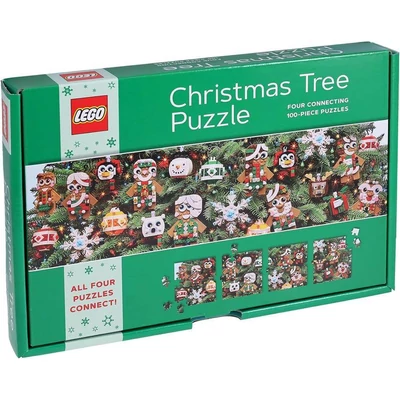 Chronicle Books 32805 - LEGO Christmas Tree - 4 x 100 db-os puzzle