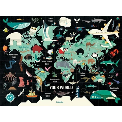 Galison 49063 - Mudpuppy - Your World - 1000 db-os puzzle