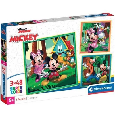 Clementoni 25298 - Mickey egér és barátai - 3 x 48 db-os puzzle