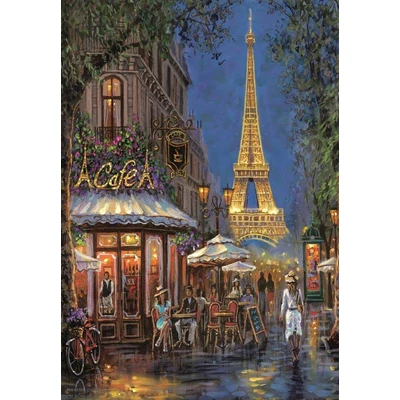 Clementoni 35577 - Éjszaka az Eiffel kávézóban - 500 db-os puzzle