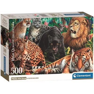 Clementoni 35584 - Vadmacskák - 500 db-os puzzle