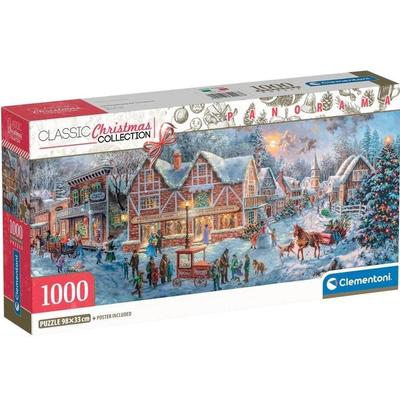 Clementoni 39927 - Karácsonyi készülődés - 1000 db-os Panoráma puzzle