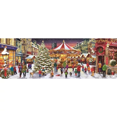 Clementoni 39928 - Karácsony a városban - 1000 db-os Panoráma puzzle