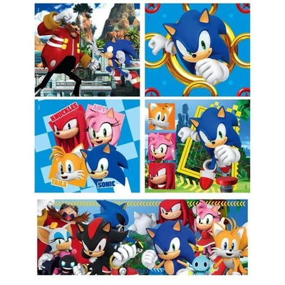 Clementoni 80508 - Sonic - 10 az 1-ben puzzle (18, 30, 48, 60)