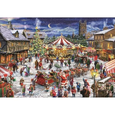 Clementoni 81505 - Karácsonyi vásár - 1000 db-os puzzle