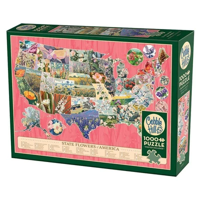 Cobble Hill 40315 - State Flowers of America - 1000 db-os puzzle