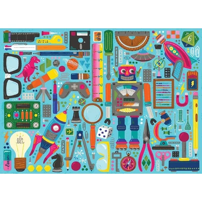 Cobble Hill 47048 - Nerdy Junk Drawer - 350 db-os Family puzzle