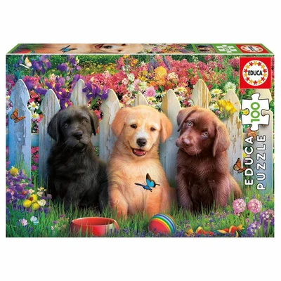 Educa 19994 - Pózoló kiskutyák - 100 db-os puzzle