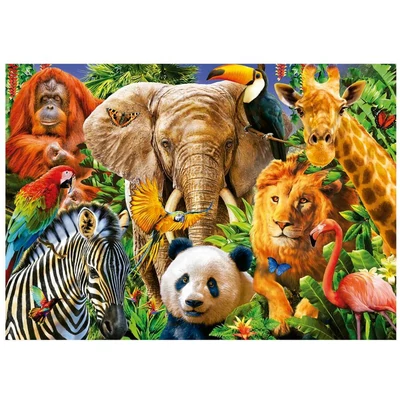 Educa 19550 - Vadállat kollázs - 500 db-os puzzle