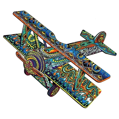 Eureka EUR34664 - Kétfedelű repülőgép - 112 db-os Rainbow Fa puzzle