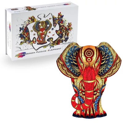 Eureka EUR34634 - Elefánt - 120 db-os Rainbow Fa puzzle