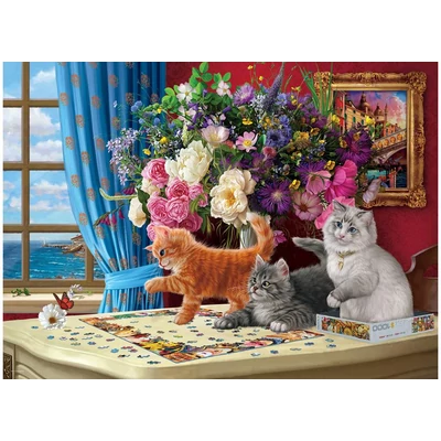 EuroGraphics 6000-5914 - Puzzling Cats - 1000 db-os puzzle