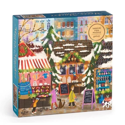 Galison 83128 - Merry Market, Joy Laforme - 1000 db-os Fóliás puzzle