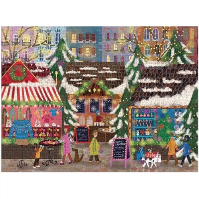 Galison 83128 - Merry Market, Joy Laforme - 1000 db-os Fóliás puzzle