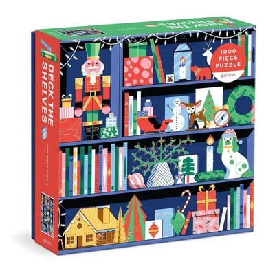 Galison 76540 - Deck the Shelves - 1000 db-os puzzle