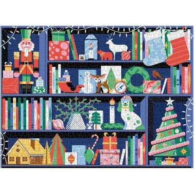 Galison 76540 - Deck the Shelves - 1000 db-os puzzle