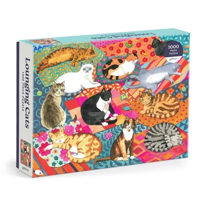Galison 82510 - Lounging Cats - 1000 db-os puzzle