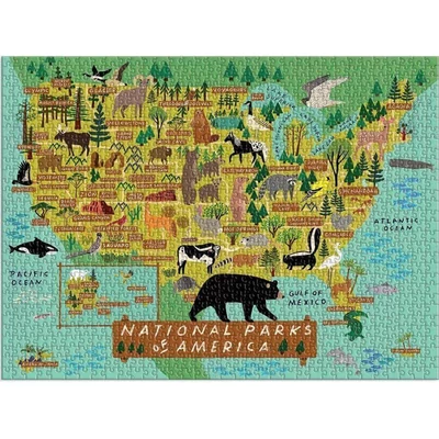 Galison 69542 - National Parks of America - 1000 db-os puzzle