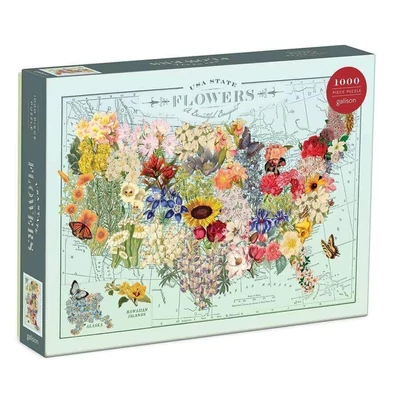 Galison 64769 - USA State Flowers, Wendy Gold - 1000 db-os puzzle