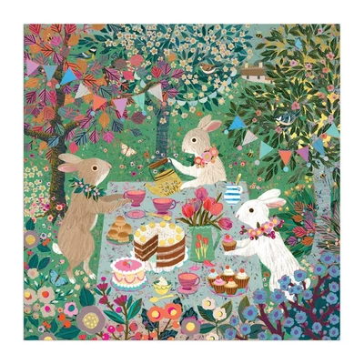 Galison 84514 - Spring Tea Party - 500 db-os Fóliás puzzle