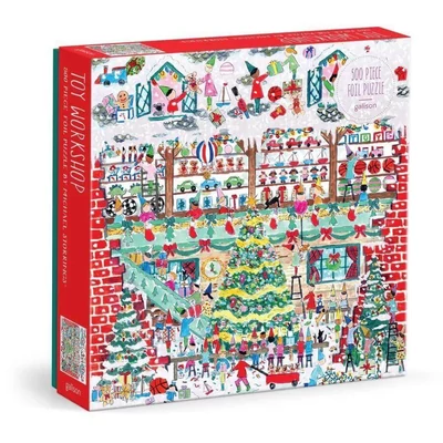 Galison 82800 - Toy Workshop, Michael Storrings - 500 db-os Fóliás puzzle