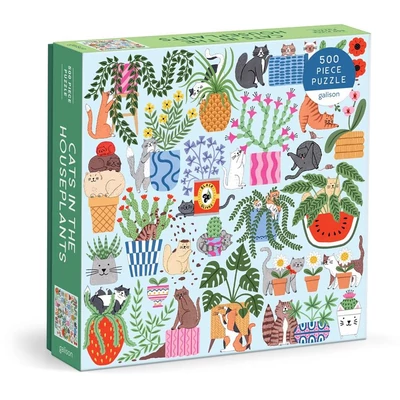 Galison 84538 - Cats in the Houseplants - 500 db-os puzzle