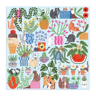 Galison 84538 - Cats in the Houseplants - 500 db-os puzzle