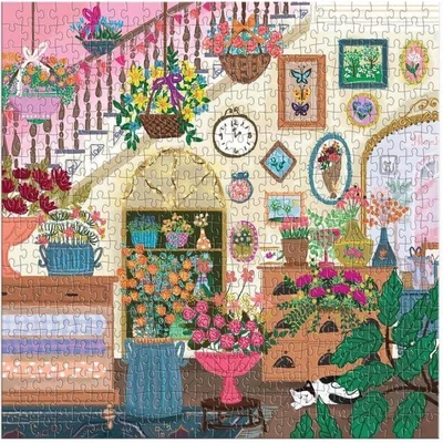 Galison 81322 - Flower Shop, Joy Laforme - 500 db-os puzzle díszdobozban