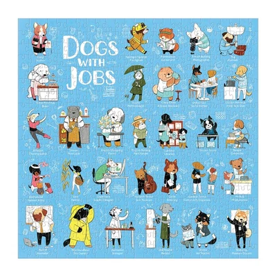 Galison 64820 - Dogs With Jobs - 500 db-os puzzle