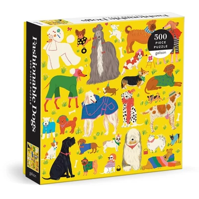 Galison 82718 - Fashionable Dogs - 500 db-os puzzle