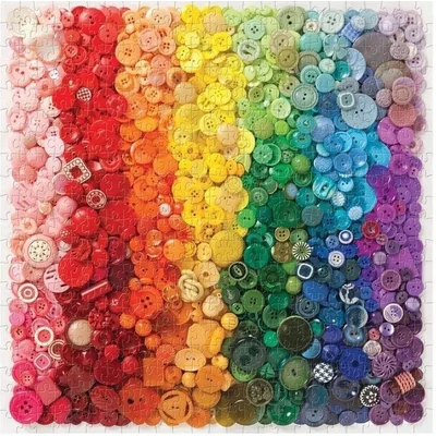 Galison 60143 - Rainbow Buttons - 500 db-os puzzle