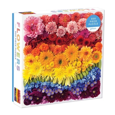Galison 61430 - Rainbow Summer Flowers - 500 db-os puzzle