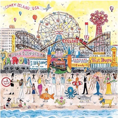 Galison 43269 - Summer at the Amusement Park, Michael Storrings - 500 db-os puzzle