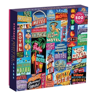 Galison 53275 - Vintage Motel Signs - 500 db-os puzzle
