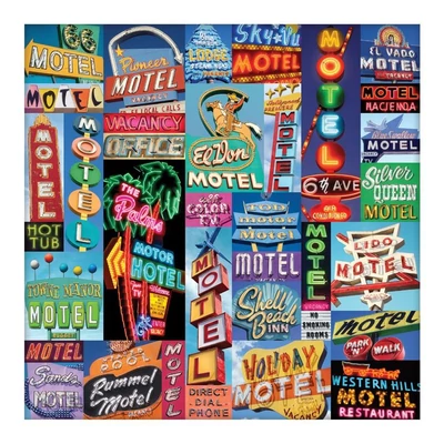 Galison 53275 - Vintage Motel Signs - 500 db-os puzzle