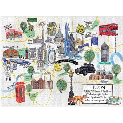 Galison 56931 - London Map - 1000 db-os puzzle