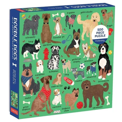 Galison 57310 - Mudpuppy - Doodle Dog And Other Mixed Breeds - 500 db-os puzzle