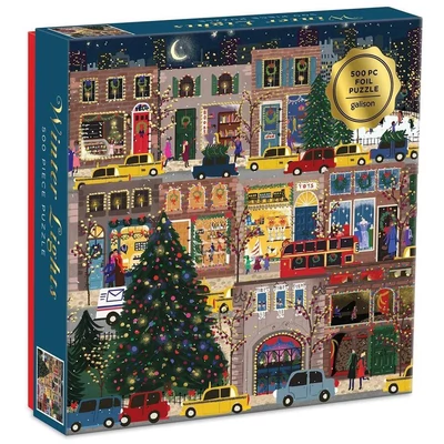 Galison 62147 - Winter Lights, Joy La Forme - 500 db-os Fóliás puzzle
