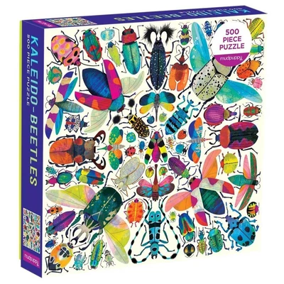 Galison 62338 - Mudpuppy - Kaleido Beetles - 500 db-os puzzle