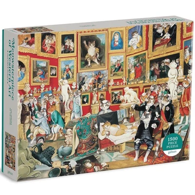 Galison 69719 - Tribuna of the Uffizi Meowsterpiece - 1500 db-os puzzle
