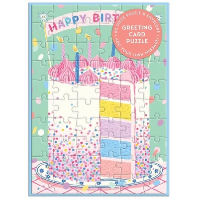 Galison 78278 - Confetti Birthday Cake - 60 db-os Képeslap puzzle