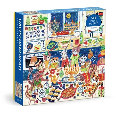 Galison 85986 - Happy Hanukcats - 500 db-os puzzle