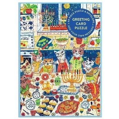 Galison 86600 - Happy Hanukcats - 60 db-os Képeslap puzzle