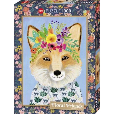 Heye 30035 - Floral friends - Friendly Fox - 1000 db-os puzzle