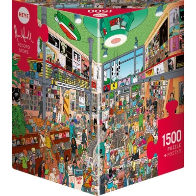 Heye 30086 - Triangular puzzle - Record Store - 1500 db-os puzzle