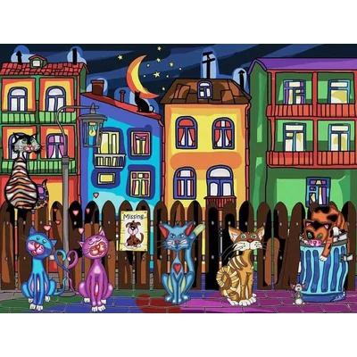 JaCaRou JP-CS100005 - Cats night out - 1000 db-os puzzle