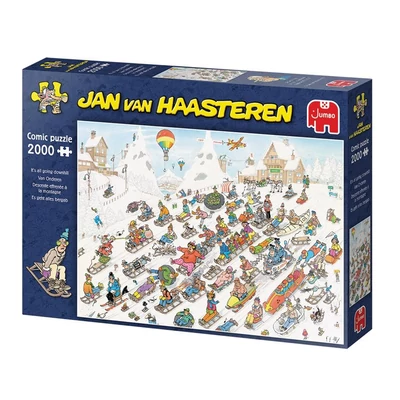 Jumbo 00026 - Jan van Haasteren - It&#039;s all going downhill - 2000 db-os puzzle