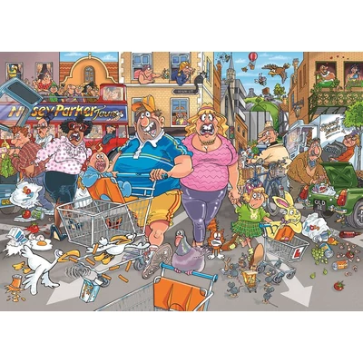 Jumbo 00505 - Wasgij Original 46 - Middle Aisle Madness! - 1000 db-os puzzle