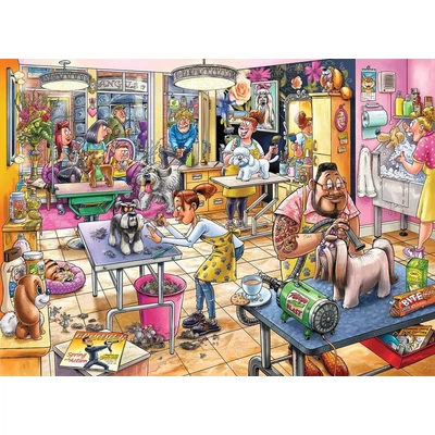 Jumbo 00589 - Wasgij Mystery 23 - Pooch Parlour! - 1000 db-os puzzle